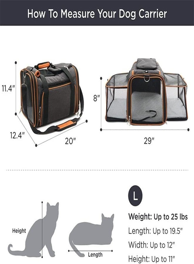 Dratal Cat Carrier, Airline Approved Pet, Portable Dog Bag, Breathable Small Travel Cage with Adjustable Shoulder Strap,(Grey - 43 * 28 * 28 CM) - Image 2